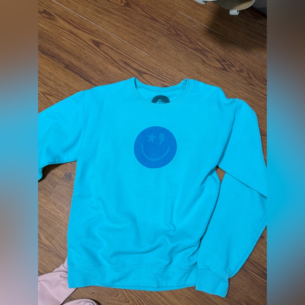 Blue Smiley Face Men's Sweater